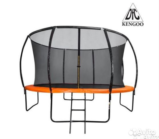 Батут DFC kengoo II 12ft сетка, лестница, (366см)