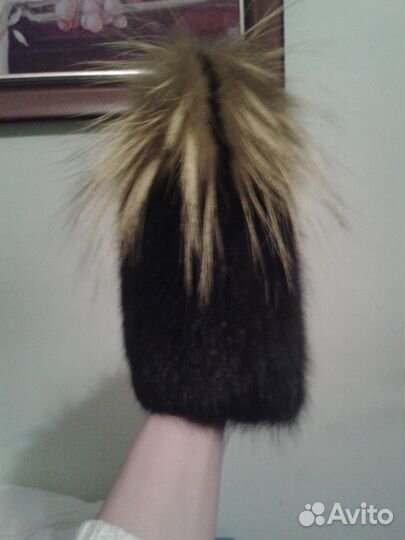 Шапка женская норка-чернобурка