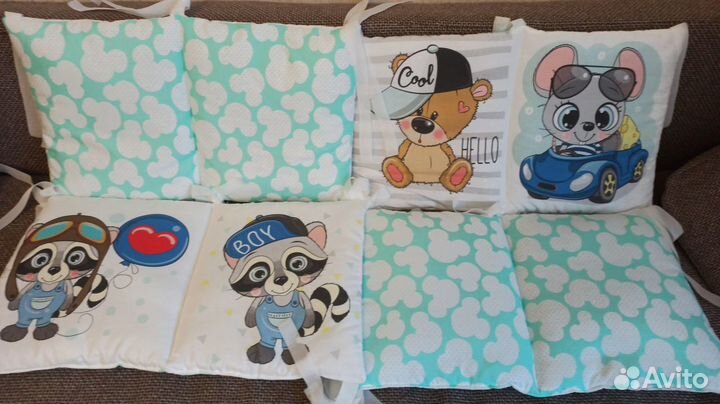 Новые бортики плюс балдахин в кроватку