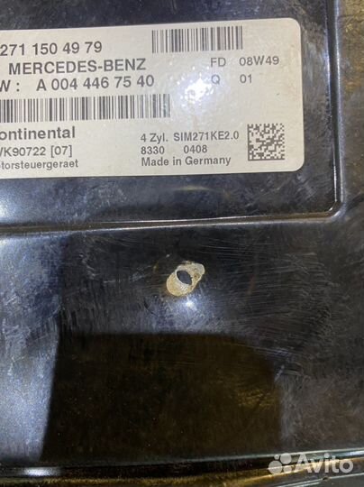 Блок управления двигателем mercedes m271.950 w204