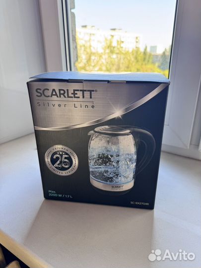 Чайник scarlett, с подсветкой, новый