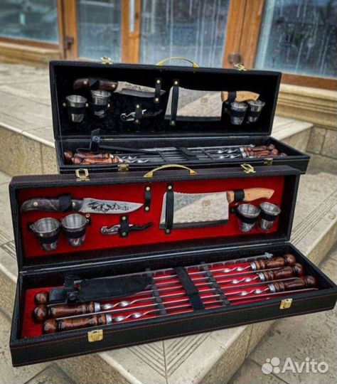 Подарочный набор шампуров в кейсе