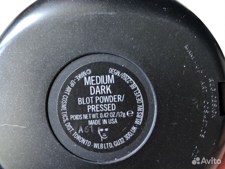 Пудра матирующая mac