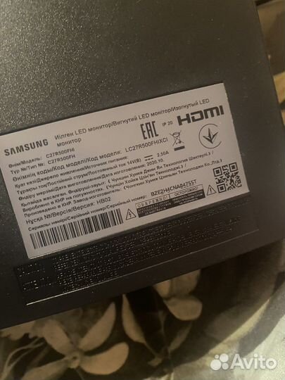 Монитор samsung c27r500fhi