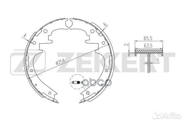 Колодки торм. бараб. задн. Ford Ranger II 99