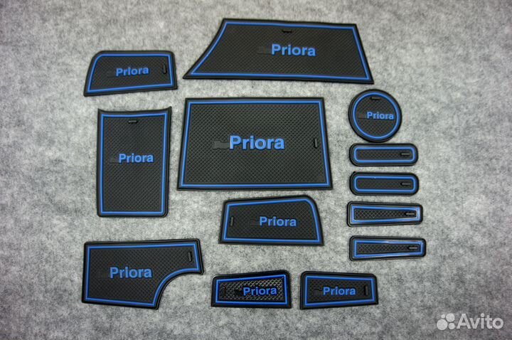 Коврики силиконовые в ниши Лада Приора 2 с 2014г
