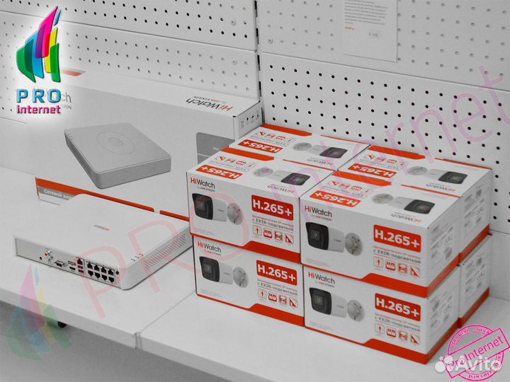 Уличные ip-камеры HiWatch 4Mpx и регистратор