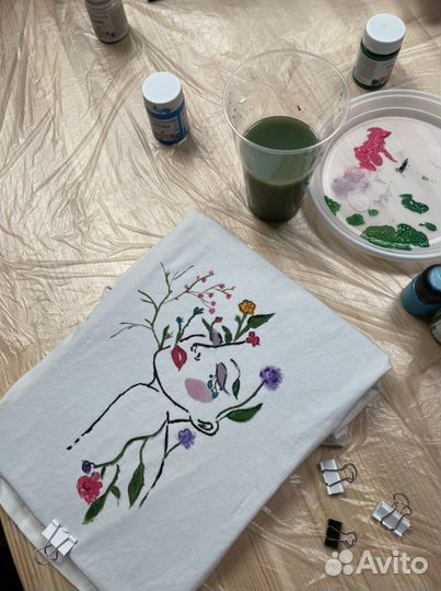 Выездной Мастер-класс по росписи футболки шоппера