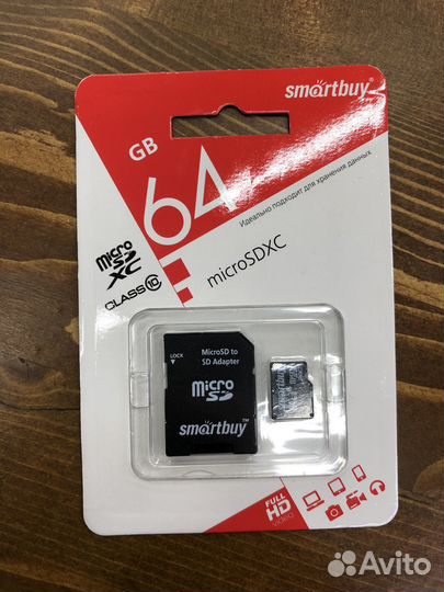 Карта памяти Micro SD 64GB
