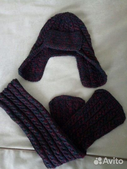 Шапка и шарф вязаные