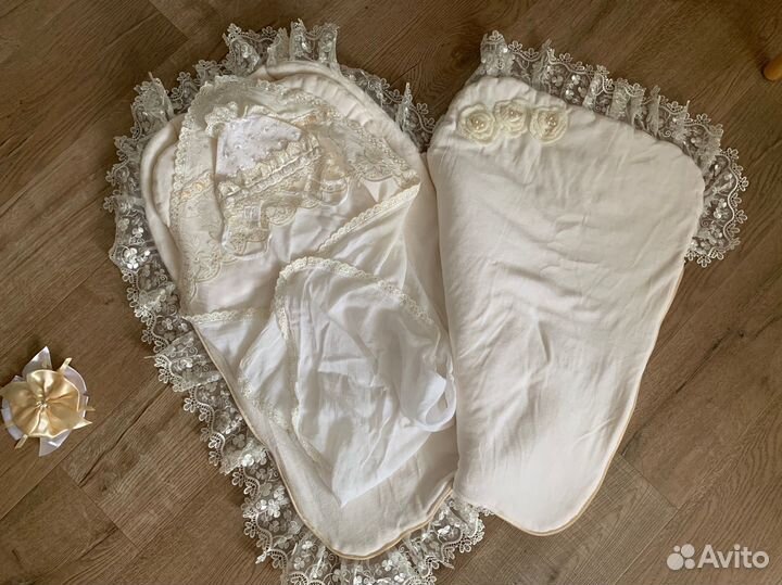 Конверт на выписку для девочки демисезонный