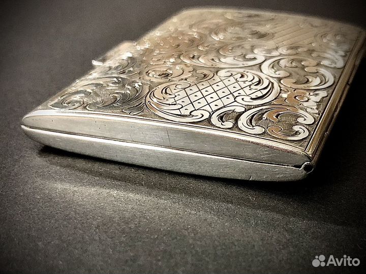 Портсигар старинный серебро Германия