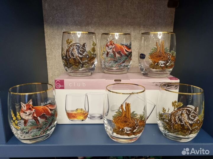 Стаканы Богемия серия Охота для виски