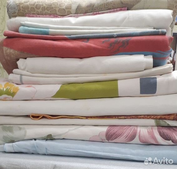Постельное белье бу на ветошь, бязь, хлопок.8 кг