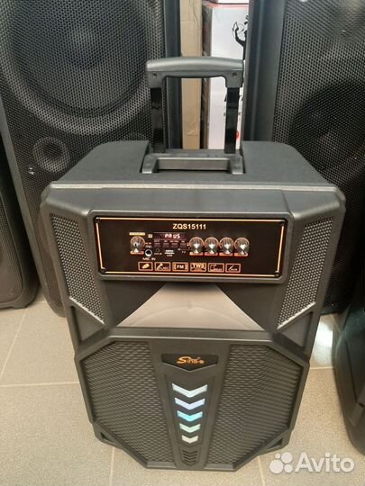 Блютуз колонка большая ZQS 15111, 2-микрофона