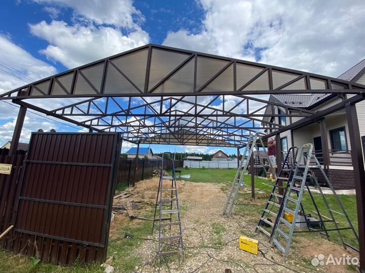 Навесы из профнастила