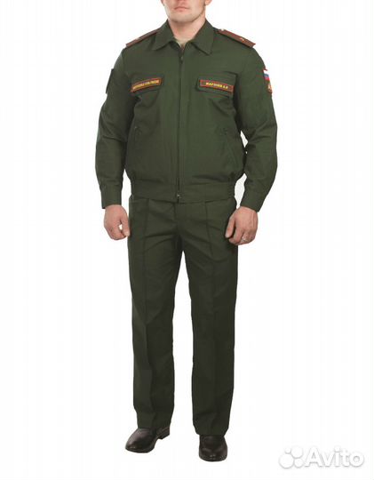 С коротким рукавом, форма зелёная мо офиска