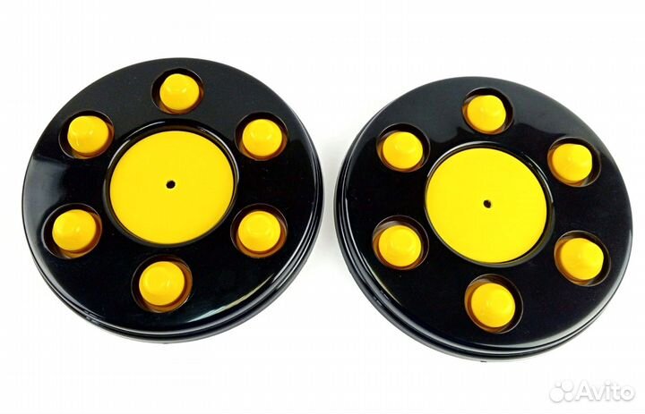 Колпаки газель черные с желтыми колпачками