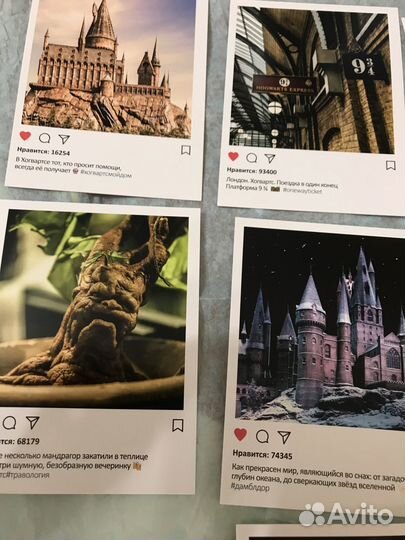 Набор из 12 мини открыток Гарри Поттер