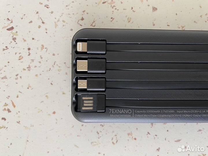 Повербанк 20000 mah мач беспроводная зарядка