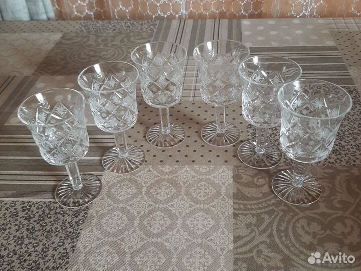 Хрустальные рюмки на ножке СССР