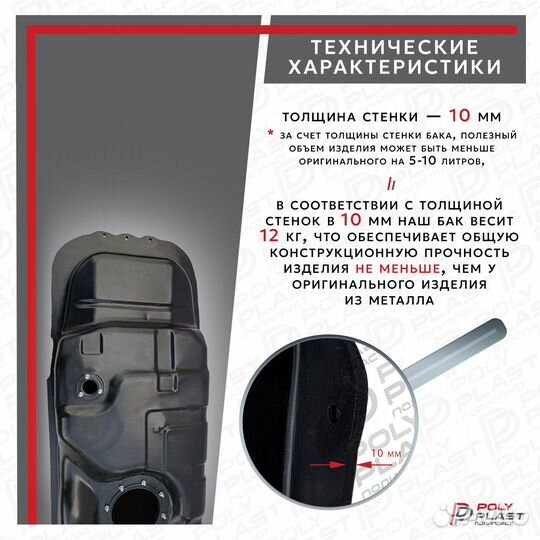 Топливный бак Ssang Yong Kyron 2005-2012 бензин