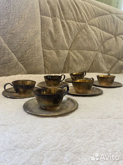 Кофейный сервиз мельхиор