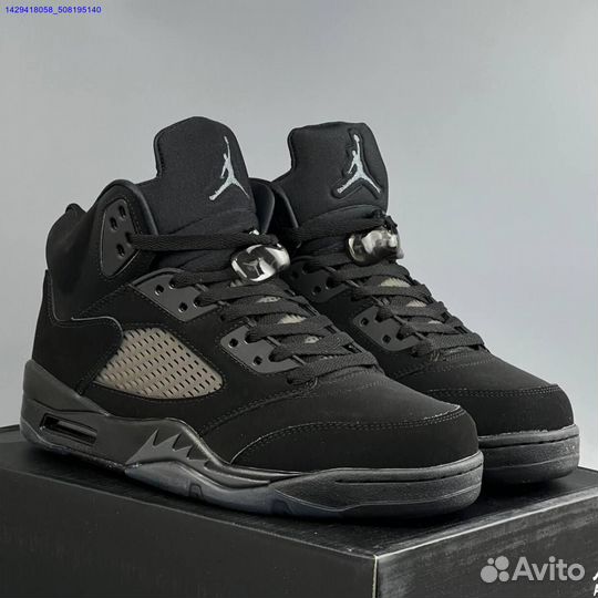 Кроссовки Nike Jordan 5 Black Cat (Арт.28039)