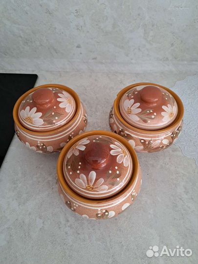 Горшочки глиняные