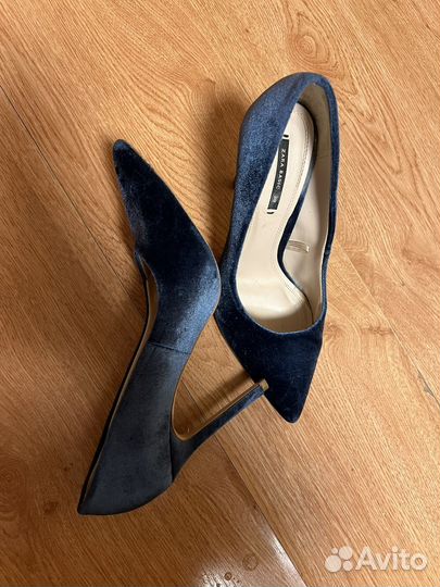 Бархатные туфли zara,39