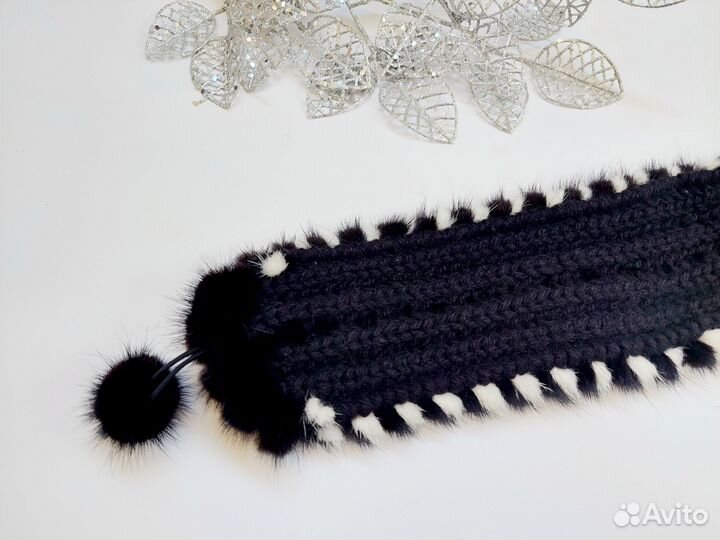 Повязка на голову норковая