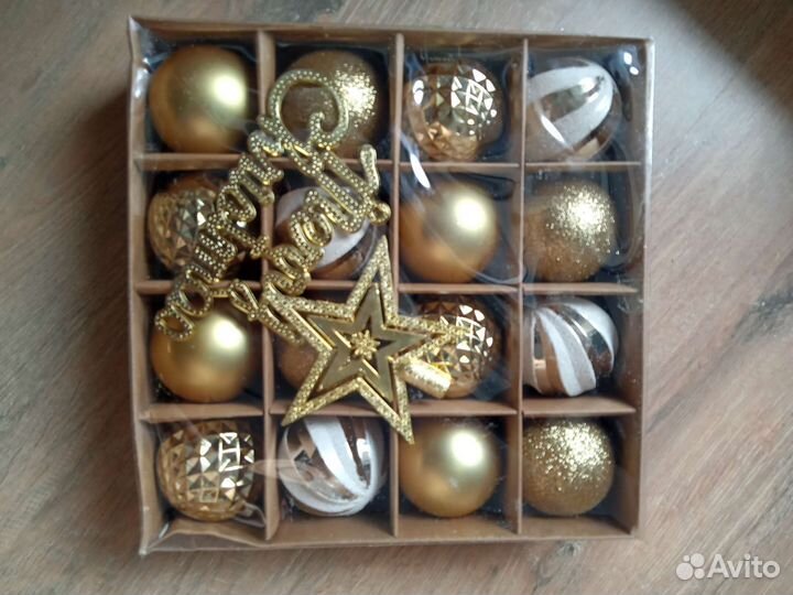 Новогодний набор елочный шаров 18 шт