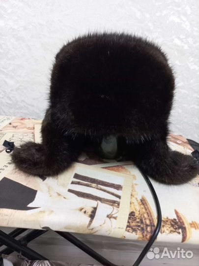 Норковая шапка мужская 57-58