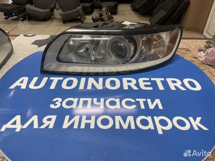 Фара левая галоген Volvo S40 31265700 2007-2012