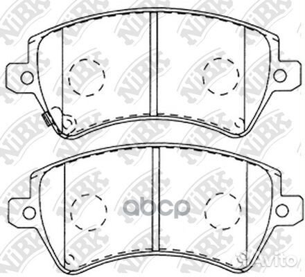 PN1224-nibk колодки дисковые передние диск 15'