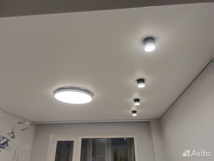 Установка натяжных потолков /Быстрый замер