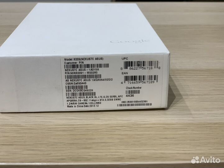 Планшет Asus Nexus 7 LTE