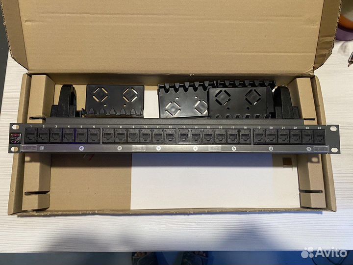 1U 24 port PowerCat 5e Patch Panel