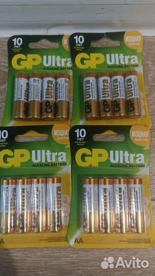 Батарейки GP Ultra, пальчиковые, мизинчиковые