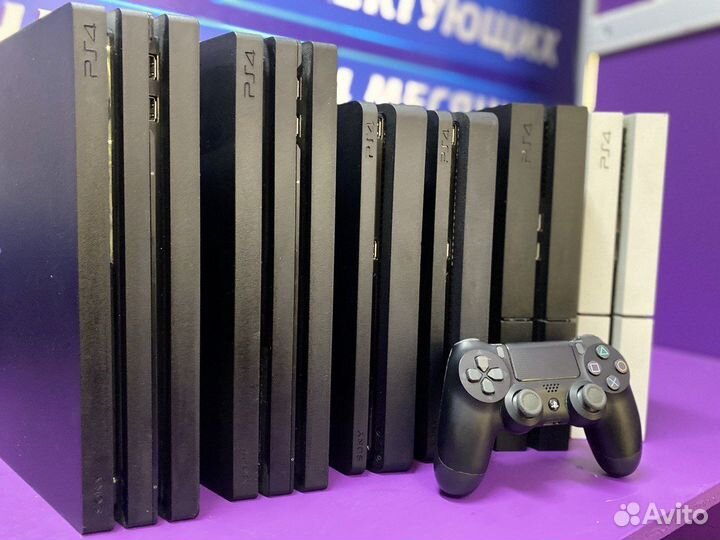 Sony PlayStation 4 Slim / Fat / Pro +Игры. VR шлем