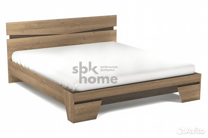 Стреза кровать 180 см (Дуб галифакс натуральный)