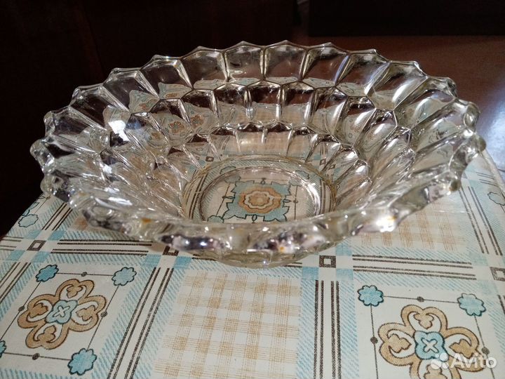 Хрустальная ваза для фруктов СССР