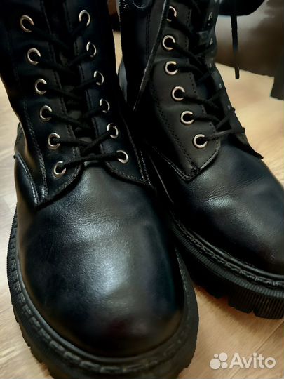 Ботинки кожаные зимние