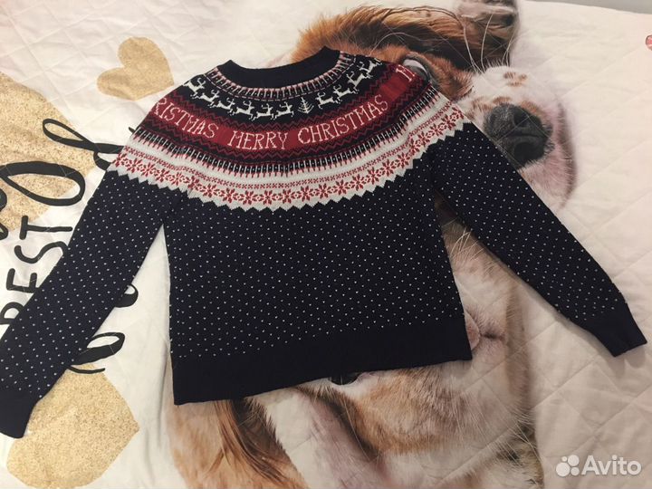 Новогодний свитер H&M logg 42-44