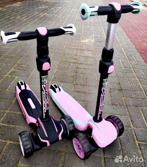 Самокат трёхколёсный Tech Team surf girl