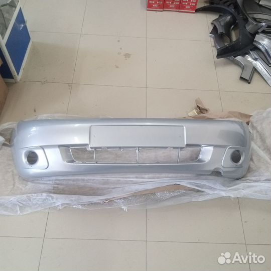 Бампер передний Калина 1 цвет серебристый Рислинг