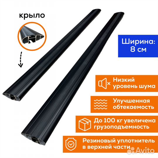 Багажник Peugeot Partner Spectr Замок Крыло Черное