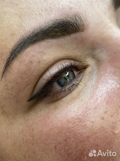 Перманентный макияж пудровые брови коррекция