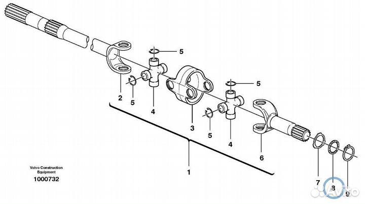 CA0134197 Шайба полуоси экскаватор погрузчик