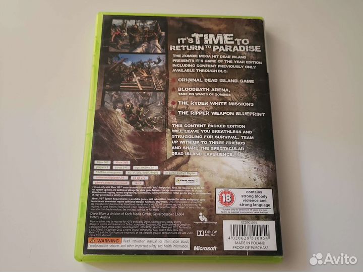 Dead Island goty Xbox360